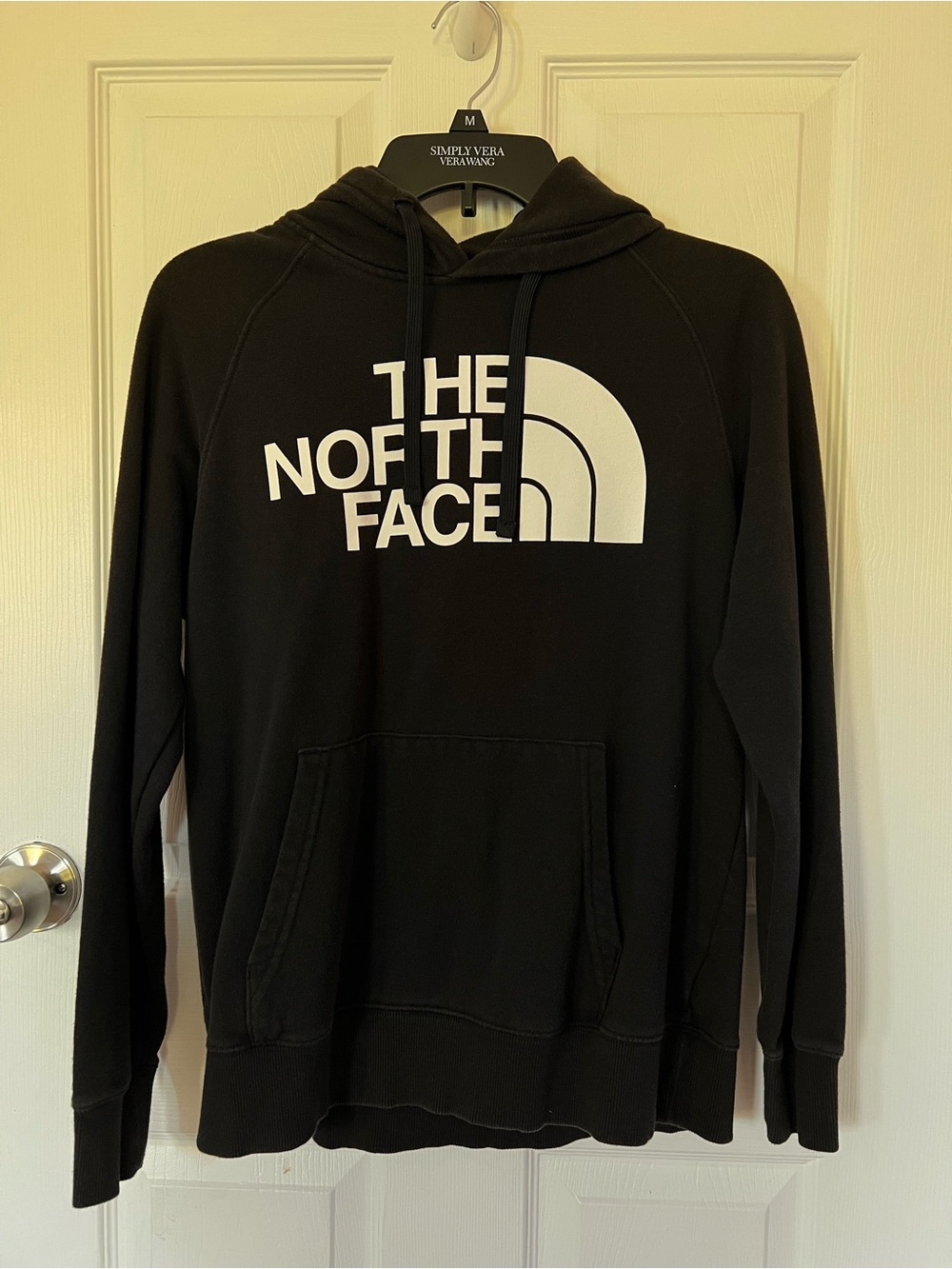 The North Face Women’s Black Crewneck Hoodie with White Logo